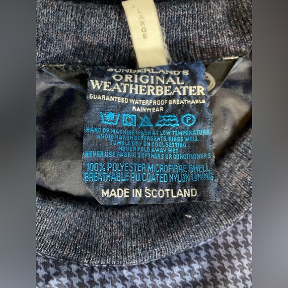 Vintage Sunderland of Scotland Original Weatherbeater, Blue/Black/Gray, size L - Picture 2 of 5